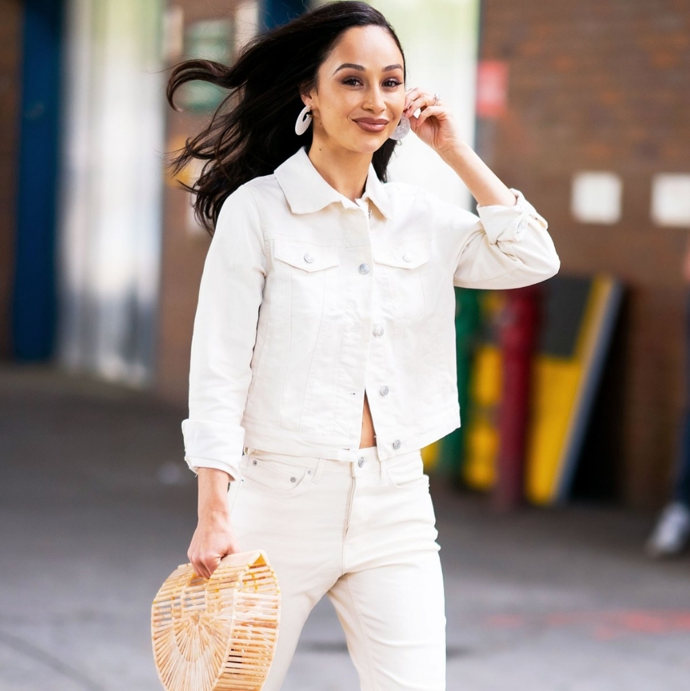 Single Breasted Sherpa Fleece Jacket - White m